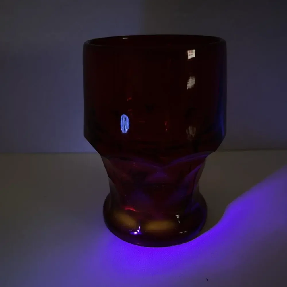Vtg Viking Ruby Red Georgian Honeycomb Drinking Glass 5